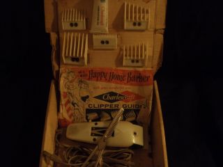 Vintage Charlescraft Delux Home Barber Shop Orig Box With Attachments,  Shears