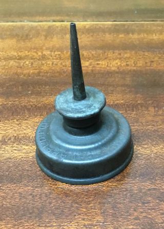Antique Pat Appld For Eagle Usa Stamped Oil Can Mini Thumb Pump Oiler