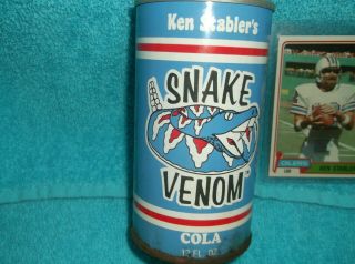 Ken Stabler Snake Venom Cola Can Rare,  1981 Stabler Fb Card Awsome