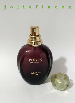Vintage Perfume Poison By Christian Dior,  Edt Spray 1.  7 Oz.  / Empty