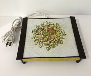Vintage Corning Ware Spice Of Life Warm O Tray Electric Hot Plate Vegetables