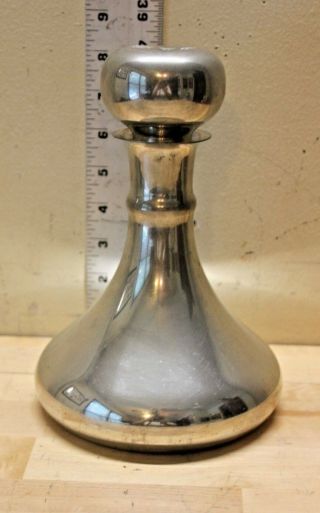 Vintage English Pewter Genie Bottle Decanter made in England 2