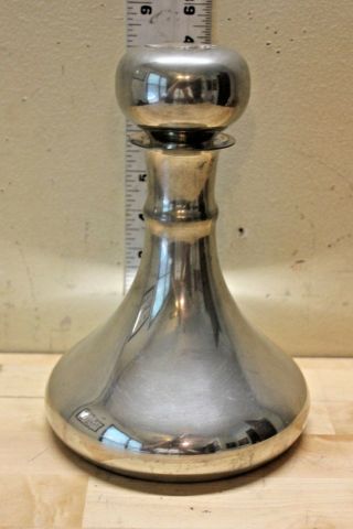 Vintage English Pewter Genie Bottle Decanter made in England 3