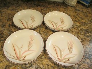 Set Of 4 Vintage Winfield California Dragon Flower Dessert Dishes 5 3/4
