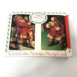1993 Coca Cola Nostalgia Playing Santa Christmas Playing Cards