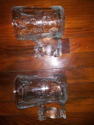 1997 Coca Cola Mug Polar Bear Handle Clear Glass Cup Xl Vintage Heavy Collect