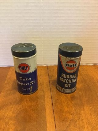 Vintage Gulf Oil Rubber Patching Kit And Tube Repair Kit No.  10 Display Can