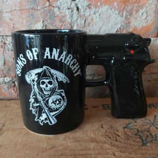 Sons Of Anarchy Grim Reaper Coffee Mug Pistol Gun Grip Handle