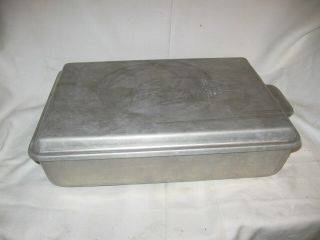 Vintage Mirro Aluminum Cake Pan With Aluminum Lid 13 X 9