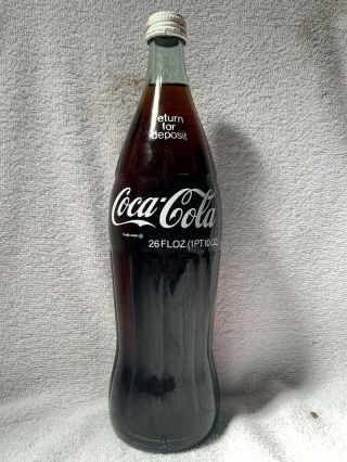 Full 26oz Coca - Cola Acl Soda Bottle Dayton,  Ohio