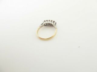 18ct gold platinum 10 stone old cut diamond cluster ring,  art deco 1920s 4