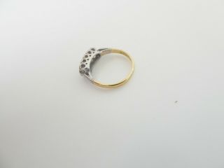 18ct gold platinum 10 stone old cut diamond cluster ring,  art deco 1920s 6