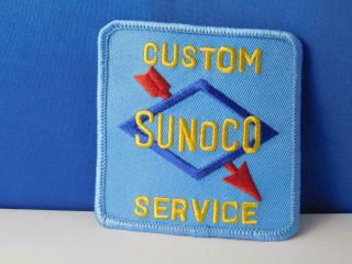 Sunoco Motor Oil Gas Custom Service Station Vintage Hat Patch Badge Employee