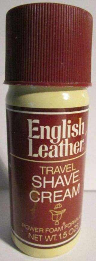 English Leather Travel Shave Cream Power Foam Formula 1.  5 Ozs Made Usa Vintage