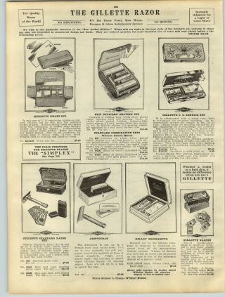 1919 Paper Ad The Gillette Safety Razor Officer 