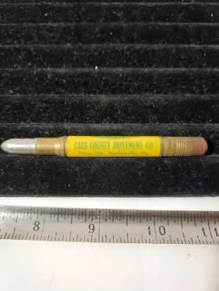 Vintage advertising John Deere bullet pencil Cass County Impl Harrisonville,  Mo. 2