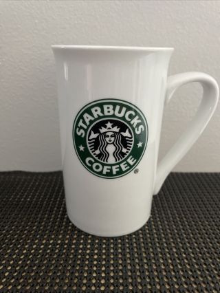 Starbucks 2006 Mermaid Siren Logo White Green Black Tall 12 Oz Mug