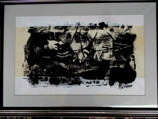 C.  1960 Abstract Expressionist John Von Wicht Oil Painting