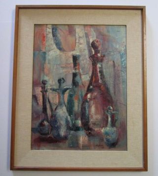 Morton Levin Painting Rare Expressionist Abstract Cubism Pupil Of Lhote Zadkine