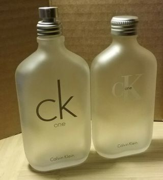 Two Empty Calvin Klein Ck One Cologne Bottles