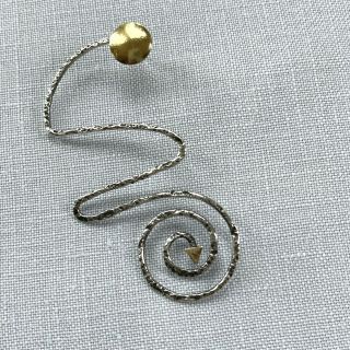 Sydney Lynch Vintage Artisan Sterling Silver 22k Gold Arrow Drop Earrings 2