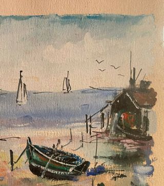 Rare 1976 watercolor by French Artist Pito vacationing in Key West,  Florida 4