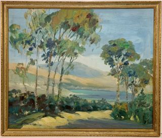 20th C.  American Impressionist California Landscape Painting Signed Hutcheson