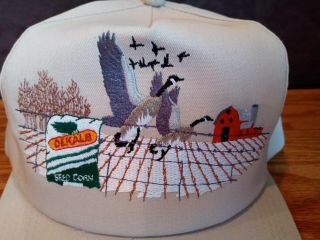 Vtg DEKALB Hat Cap K - PRODUCTS Made in USA Snapback Geese Embroidered 2