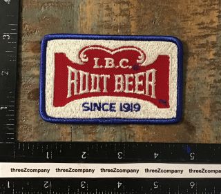 Vintage I.  B.  C.  Root Beer Soda Pop Logo Beverage Company Patch Ibc