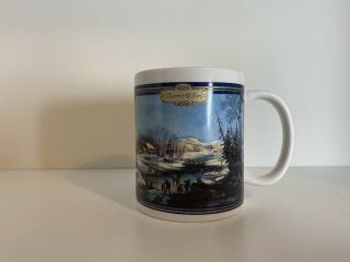 Currier And Ives Coffee Mug Cup Early Winter Vintage Houston Harvest