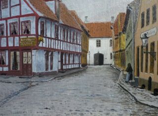 Lundberg Detailed Old Scenery From Aalborg Dk With Figures