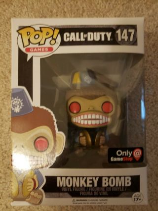 Funko Pop Call Of Duty Monkey Bomb 147 Gamestop Exclusive Vaulted Vinyl Figure