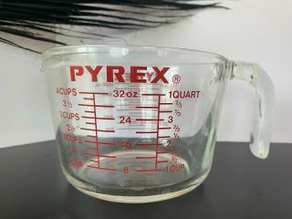 Vintage Pyrex 532 1 Quart,  4 Cup,  32 Oz,  Measuring Cup,  Corning Usa,  No Chips
