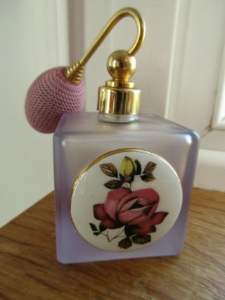 - Vintage Glass Pretty Perfume Scent Bottle With Atomiser