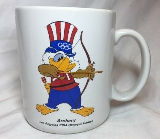 1984 Los Angeles Olympic Games Coffee Mug Cup Archery Sam The Eagle Papel
