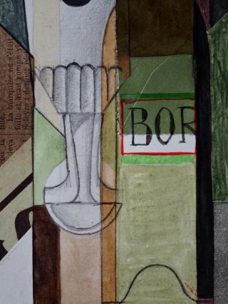 Juan Gris Signed Mixed Media On Paper