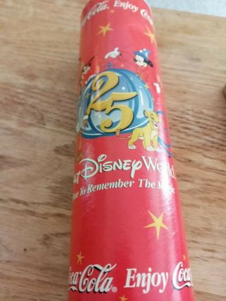 Coca Cola Walt Disney World 25th Anniversary 1996 - 1997 8oz Bottle And Tube