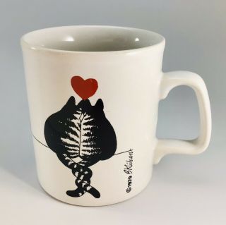 Vintage Kliban Cat Coffee Cup Love In Twined Tails Made In England