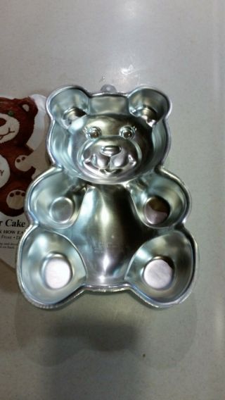 Wilton Cake Pan Mold Teddy Bear Vintage 1986 with instructions and Picture 3