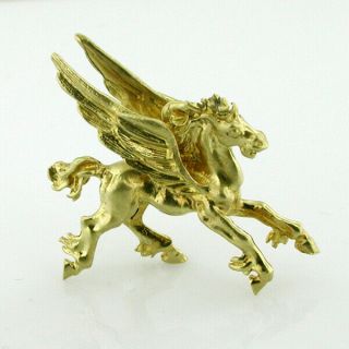 14k Gold Pegasus Mythical Horse Charm