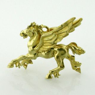 14K Gold Pegasus Mythical Horse Charm 2