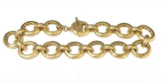 Julie Vos Hammered Large Link 24k Gold Plated Necklace