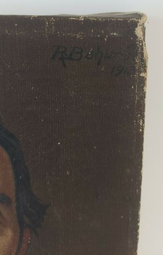 Abraham Lincoln Portrait on Canvas 1913 R.  Bohunek Illinois Watch Co.  Advert 2