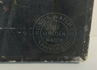 Abraham Lincoln Portrait on Canvas 1913 R.  Bohunek Illinois Watch Co.  Advert 3