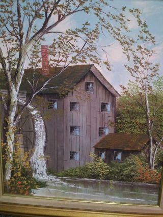 Idell Ellingwood Oil Painting Signed Framed Old Grist Mill