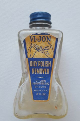 Vintage Antique Vi - Jon Oily Polish Remover Bottle St.  Louis Ss Kresge Co Kmart