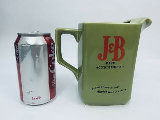 J&B Rare Scotch Whisky Vintage Barware Advertising Jug 6 