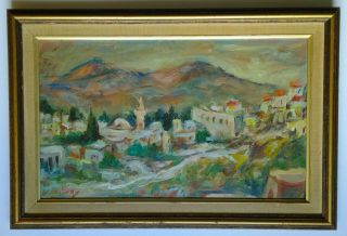 Bella Sciaky Oil Painting Jerusalem Landscape Israel Bulgaria Art Jewish Judaica