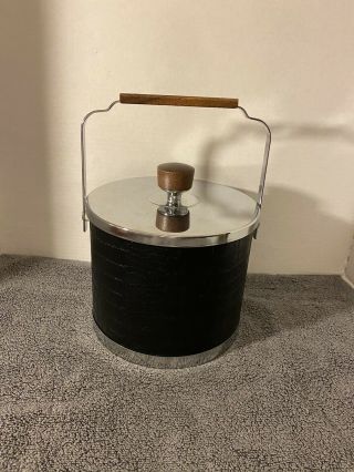 Vintage Ice Bucket Leather