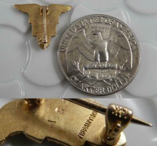 Antique Tiffany & Co 14 Karat Gold 1925 USMA West Point Lapel Pin 14K J2126 3